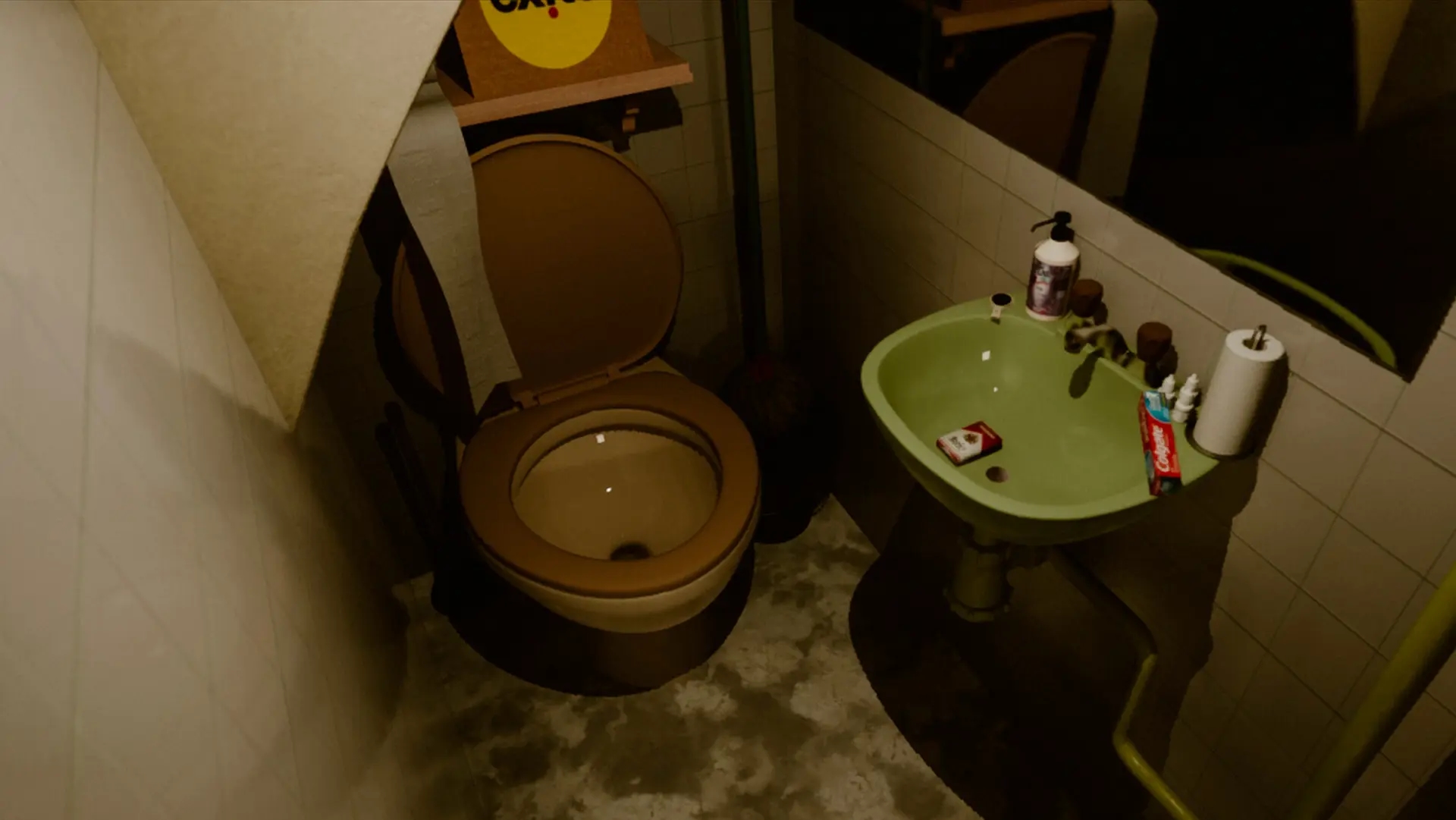 Calm lake reflecting the sky