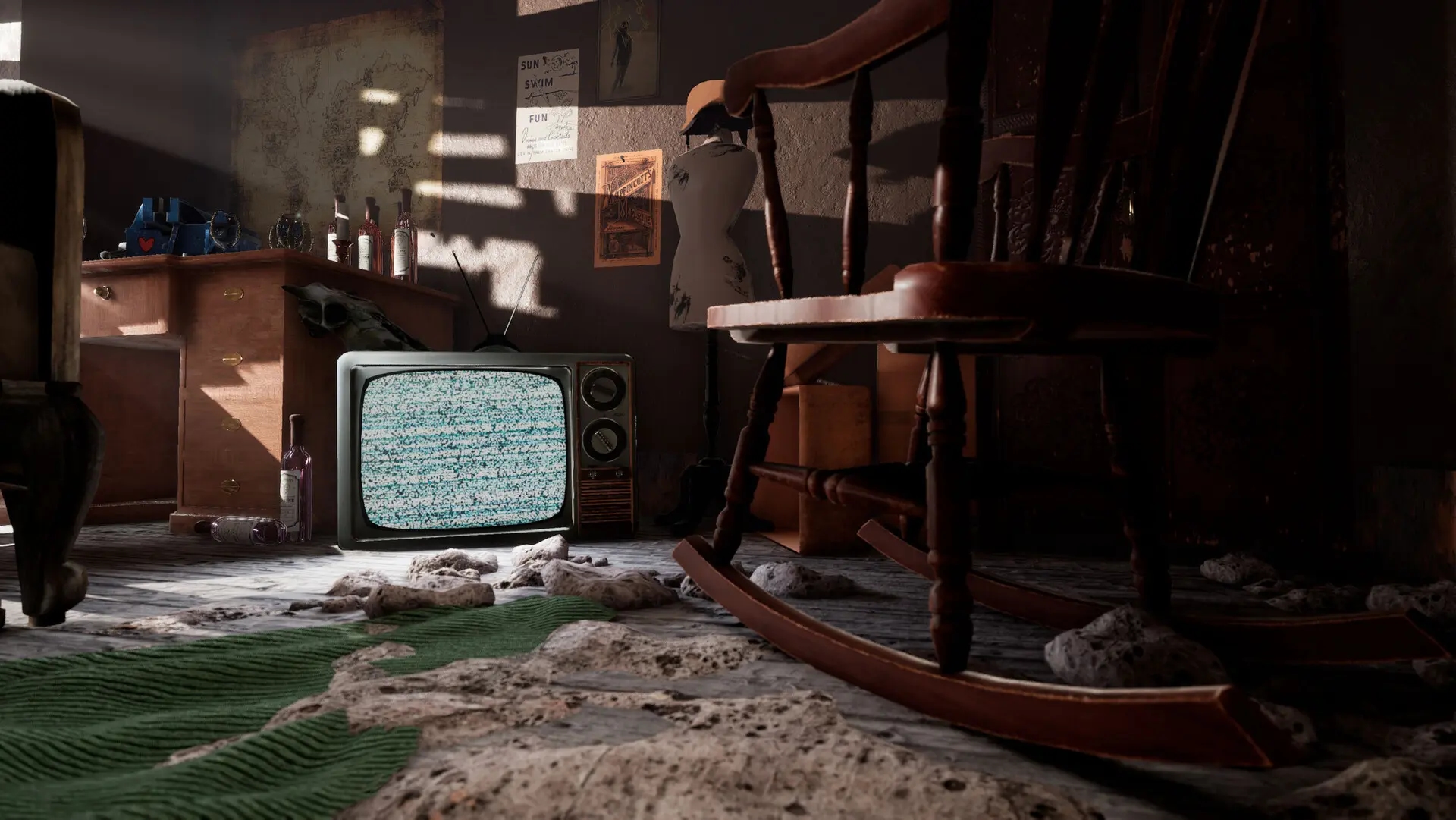 Forest pathway with autumn colors